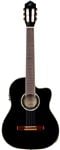 Ortega RCE141 Nylon String Acoustic Electric Guitar with Gig Bag Black Front View